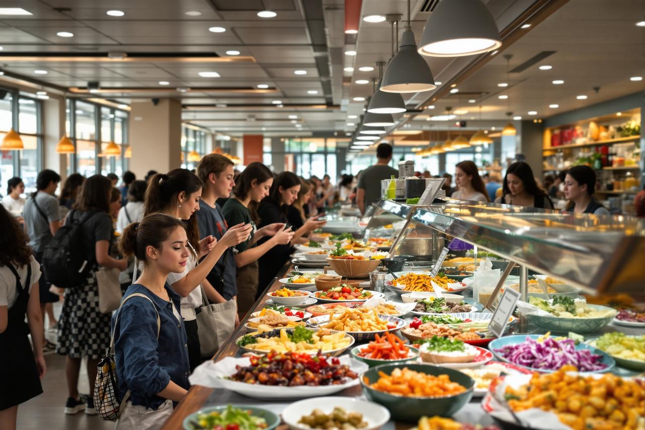 某大学食堂"黑暗料理"走红网络，学生排队打卡成为新潮流